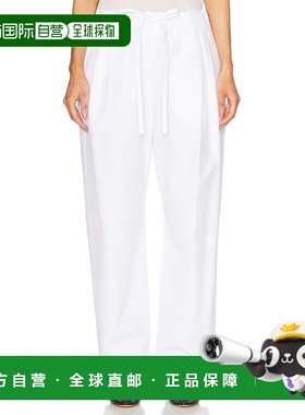 1h可退 香港直邮KHAITE 女士 Trenton 裤子 3160191 white白色 舒