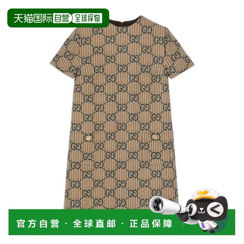 自营1h可退 Gucci GG 羊毛连衣裙 771431ZAO94