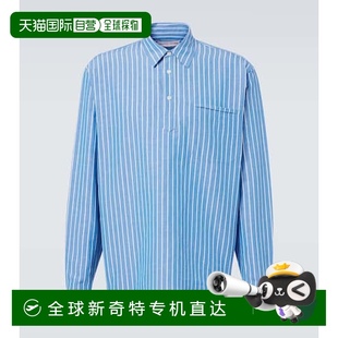 条纹亚麻棉质衬衫 1h可退 男士 香港直邮Orlebar blue蓝色 Brown