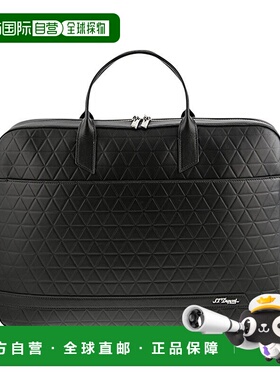 自营欧洲直邮S.T.Dupont法国都彭 FIREHEAD男士黑色皮革商务包