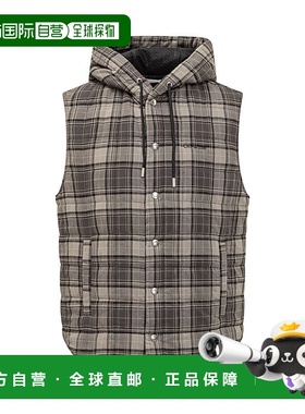 香港直邮off-white 男士 米白色格子襯墊馬甲 OMGA22BF25FAB001