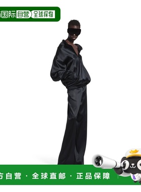 自营欧洲直邮Balenciaga巴黎世家 Garde Robe女士黑色露肩外套