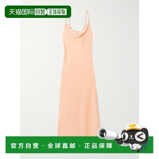 饰绉纱中长连衣裙 1h可退 链条装 女士 26PCRO071 香港直邮Rabanne