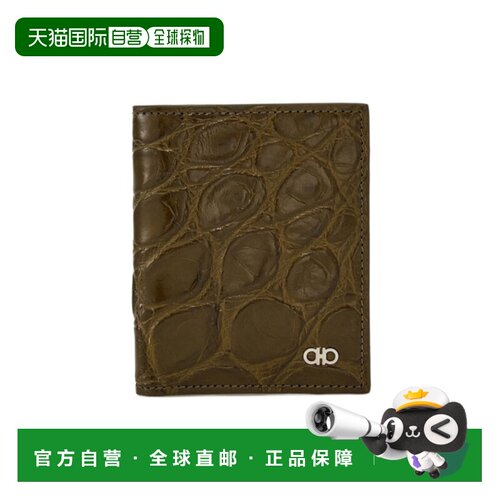 Salvatore Ferragamo Gancini 鳄鱼纹压花皮革卡【付后1h可退】