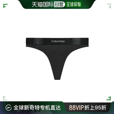 香港直邮Calvin Klein 黑色徽标丁字裤 000QF6992E