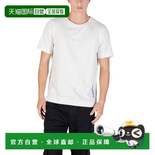 香港直邮CALVIN KLEIN 男士T恤 LVGMF5K106P74 AW2025 浅灰色