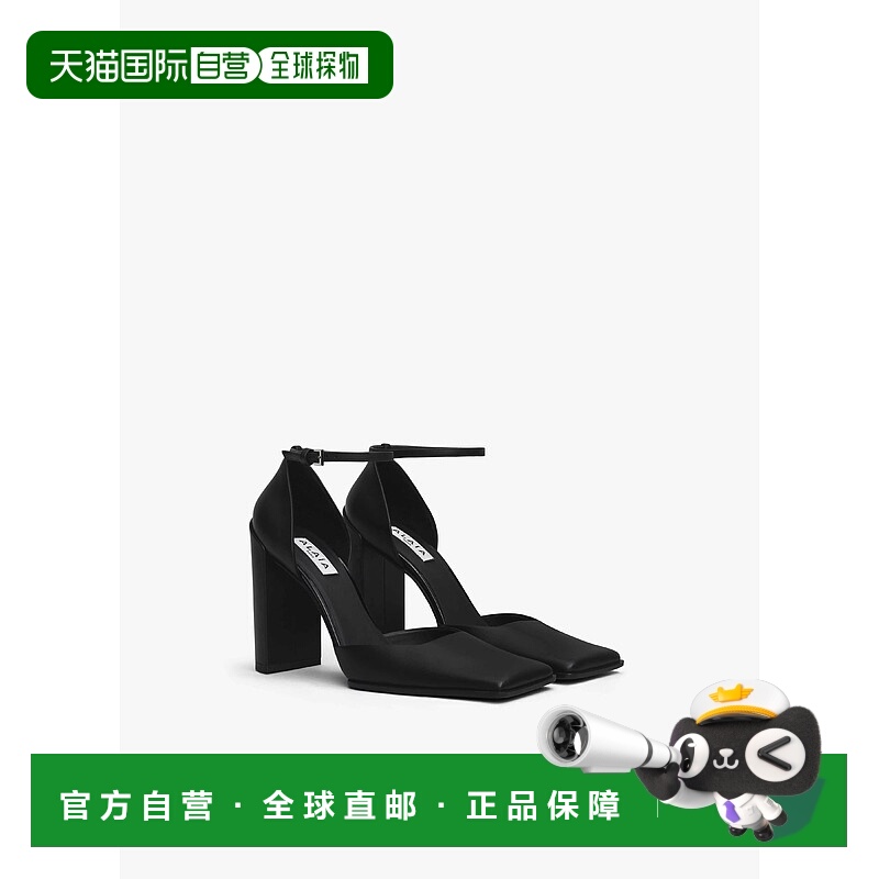 1h可退 香港直邮Alaia 女士 D`ORSAY 方形皮质浅口鞋 AA3E1008I04