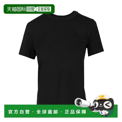 1h可退 香港直邮Courreges 女士 標誌貼片圓領 T 卹 325JTS217JS0