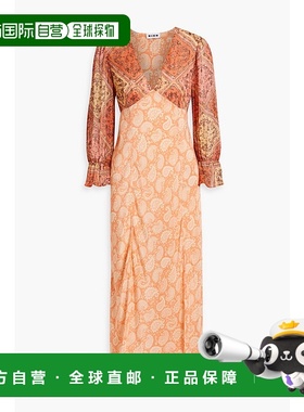 1h可退 香港直邮RIXO 女士 Aoife fil coupe 佩斯利印花雪纺缎面