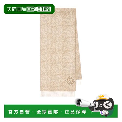 1h可退 香港直邮Loewe 流苏提花围巾 F811SS1X01罗意威配饰
