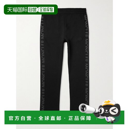 香港直邮Moncler 盟可睐 男士 Shell-Trimmed 修身徽标印花棉针织