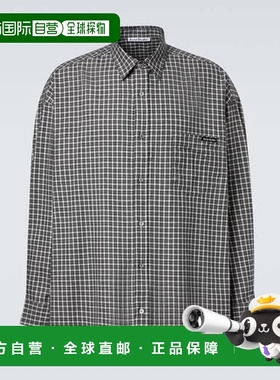 1h可退 香港直邮Acne Studios 艾克妮 男士 格纹棉质法兰绒衬衫