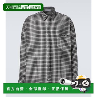 香港直邮Acne 格纹棉质法兰绒衬衫 Studios 男士 艾克妮 1h可退