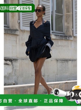 1h可退 香港直邮Patou 女士 黑色蓝色交叉衫 BL0370011CO699N