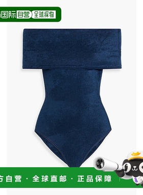 1h可退 香港直邮Alaia 女士 露肩绳绒织连体衣 AA9B02304M487性感