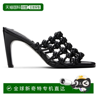 香港直郵TOTêME Bandeau Braided Leather 黑色 涼鞋 1h可退 女士