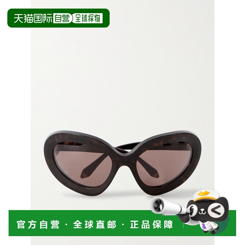 美国直邮alaia 女士 圆框龟甲色醋纤太阳眼镜 AA0【付后1h可退】