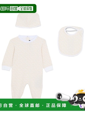 香港直邮Balmain 连体衣、帽子和围兜套装 BXB51AZ3503