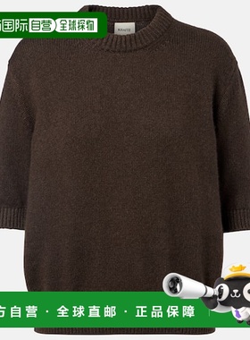 1h可退 香港直邮KHAITE 女士 Davin 羊绒毛衣 brown棕色 舒适时尚