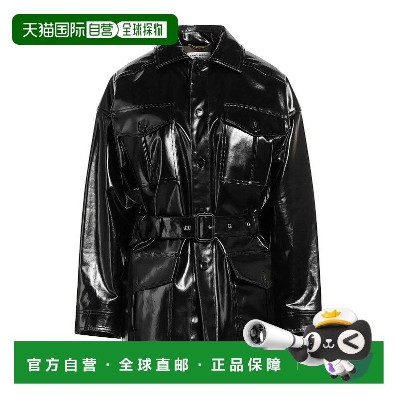 1h可退 香港直邮Saint Laurent 圣罗兰 女士 夹克 black黑色 舒适