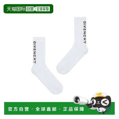 香港直邮Givenchy 徽标袜子 BMB03T4037中筒袜 【付后1h可退】