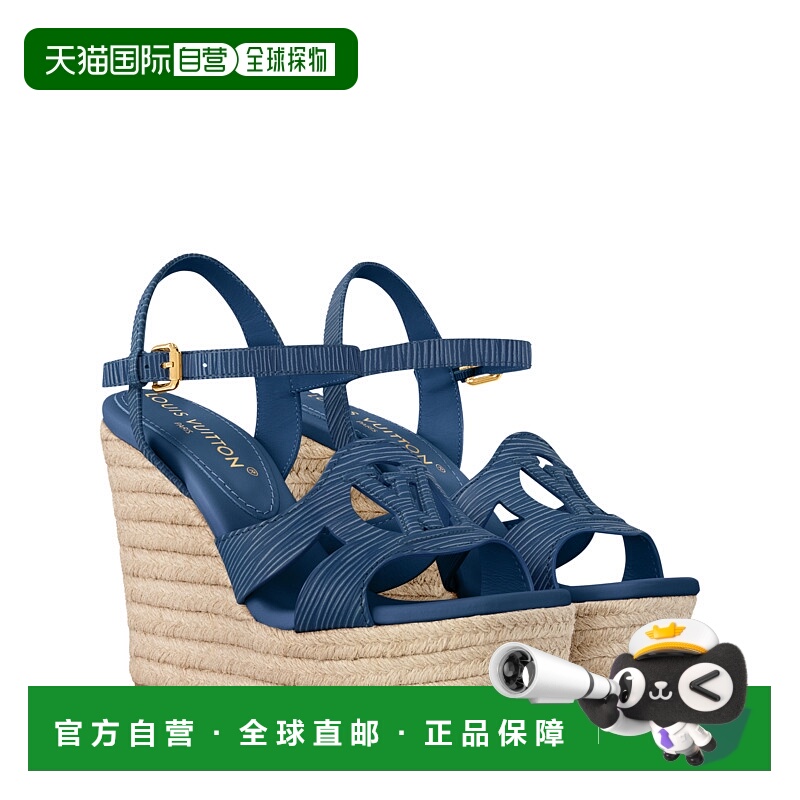 1h可退 欧洲直邮LV (2025新品) LV Isola 坡跟麻底鞋女鞋凉鞋