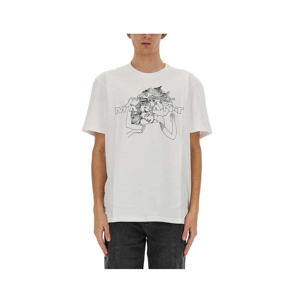 1h可退 欧洲直邮ISABEL MARANT 男士T恤TS0052HAB2N20H20WH上衣
