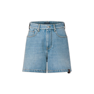 1h可退 欧洲直邮LOUIS VUITTON/路易威登 卡彭特牛仔短裤直筒休闲