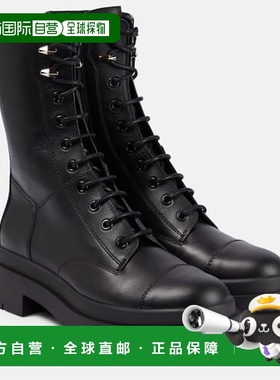 1h可退 香港直邮Jimmy Choo 周仰杰 女士 Nari 皮质中筒靴子女靴