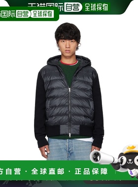 1h可退 香港直邮Moncler 盟可睐 男士 海军蓝连帽羽绒夹克 J20919
