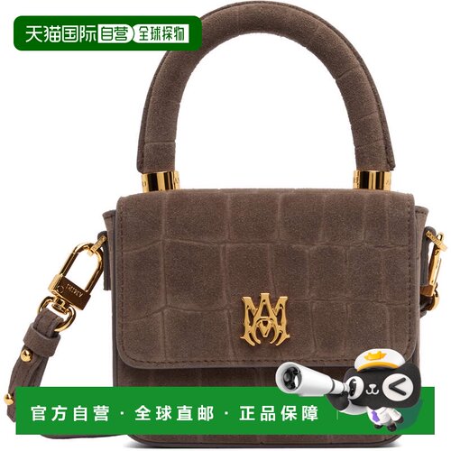 香港直邮AMIRI 女士 棕色 CROC SUEDE MICRO MA 手提包 斜挎包