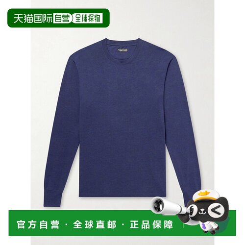 香港直邮Tom Ford 汤姆 福特 男士 莱赛尔纤维棉混纺针织T恤 JCL0