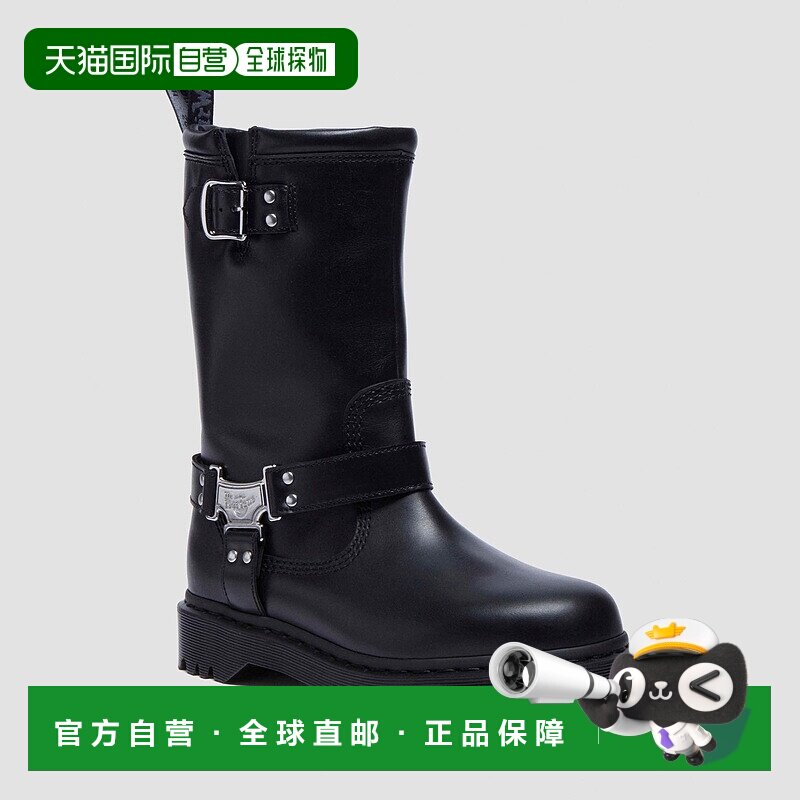 自营欧洲直邮DrMartens马丁大夫 Anistone Hi男士黑色皮革高筒机