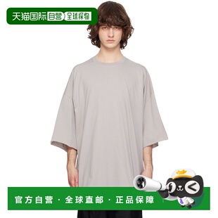 香港直邮rick owens 瑞克 欧文斯 男士 灰白色 Temple Tommy T恤