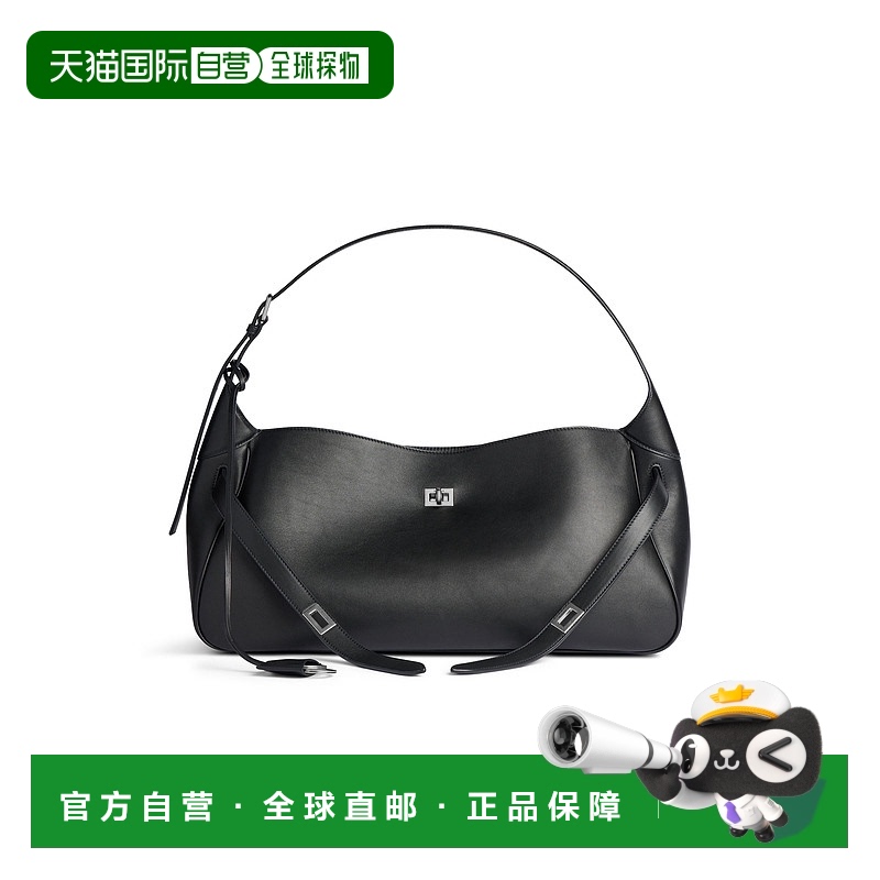 欧洲直邮BALENCIAGA (2025 年新品) Bel Air 女士中号单肩包 黑色