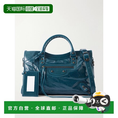 香港直邮Balenciaga 巴黎世家 女士 Le City 铆钉皮革手提包 8657