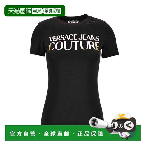 1h可退 香港直邮VERSACE JEANS 女士T恤 79HAHT02CJ03TG89 AW2025