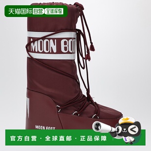香港直邮moon boot 月亮靴 女士 Icon 酒红尼龙靴子 80D1400440NY