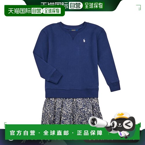 欧洲直邮Polo Ralph Lauren 拉夫劳伦 女孩 LS CN DRESS-DRESSES-