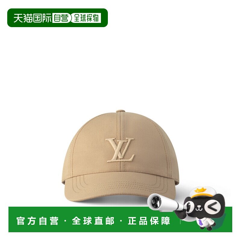 自营欧洲直邮LV路易威登 Only男士卡其色棉刺绣logo棒球帽遮阳帽