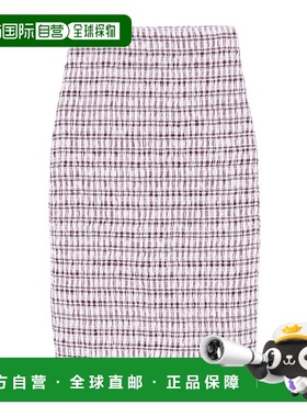 香港直邮Prada 格纹半身裙 P183YR16X5SOOO长裙包臀裙