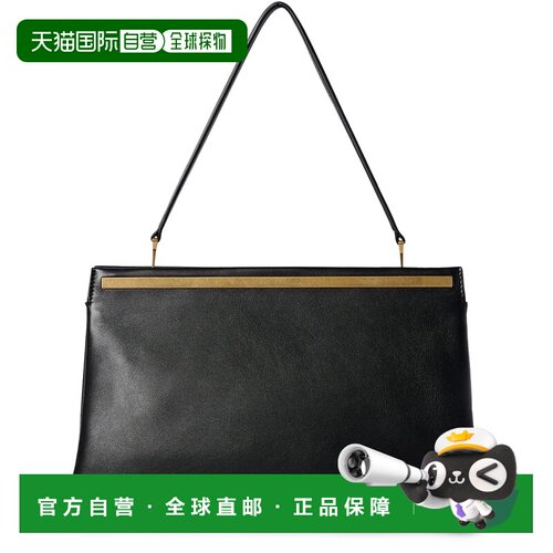 欧洲直邮自营THE ROW Elise女士小牛皮手提包斜挎包单肩包黑色