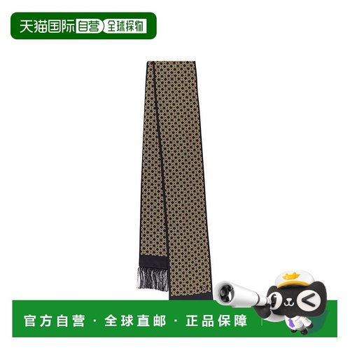 1h可退 香港直邮valentino 华伦天奴 男士 Chamber 流蘇邊圍巾 6Y