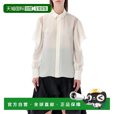 香港直邮SACAI 女士衬衫 26P2608330051 SS2026 褐色 Sacai Satin