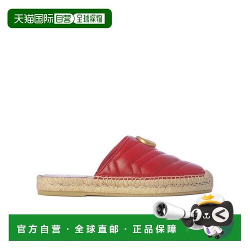 自营1h可退 Gucci GG徽标草编穆勒鞋 551881BKO00拖鞋女鞋