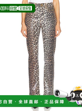 1h可退 香港直邮GANNI 甘尼 女士 Carri 箔片印花链条裤子 J1608