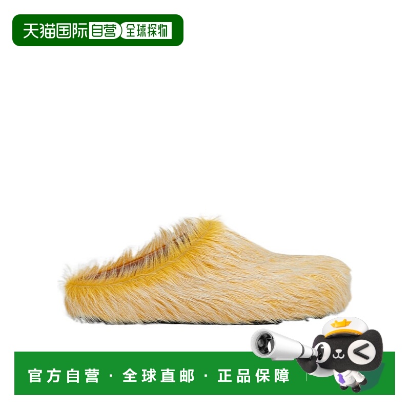 香港直邮Marni 毛皮装饰拖鞋 SBMS004601P8006
