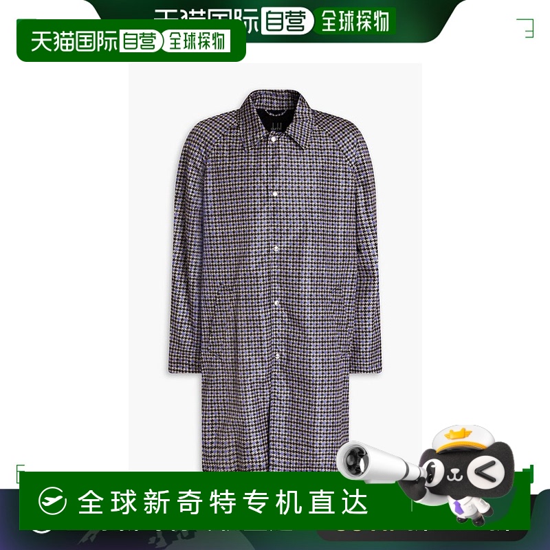 香港直邮Dunhill 登喜路 男士 shell 千鸟格大衣 DU18FH177V9