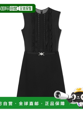 香港直邮Versace 真丝乔其纱A字迷你连衣裙 10153841A00523范思哲