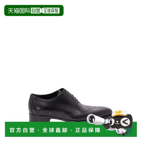 1h可退 Gucci 古驰 男士 激光雕刻 GG 系带鞋 863019AAGBV男鞋